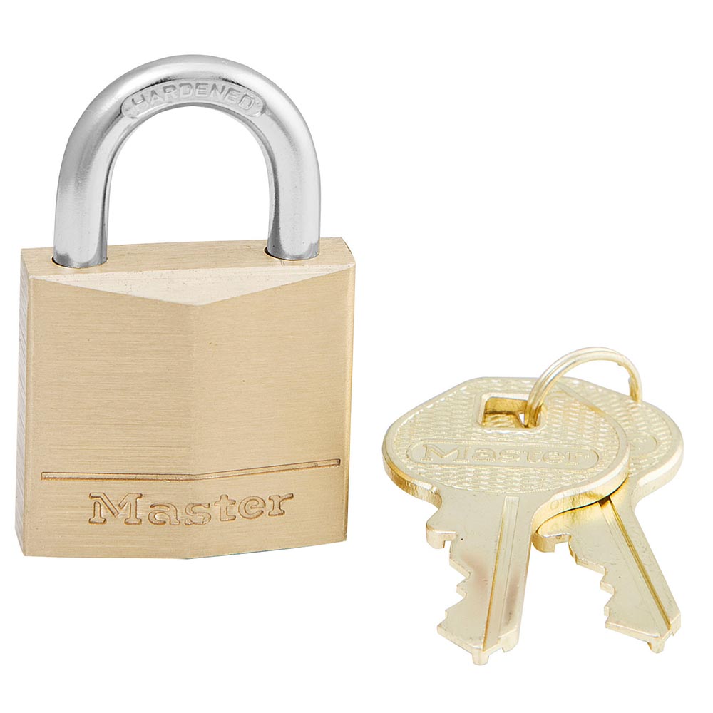 PADLOCK BRS KD VRTCLR 5/8IN