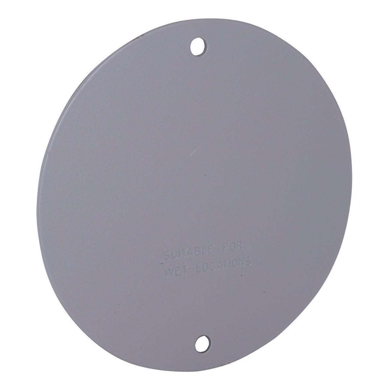 COVER PLATE RND BLANK GRAY 4IN