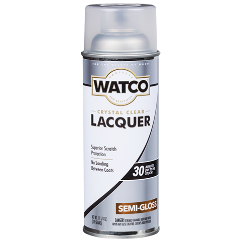 Watco Super Clear Finish Clear Lacquer In Semi-Gloss Clear, 319 G Aerosol