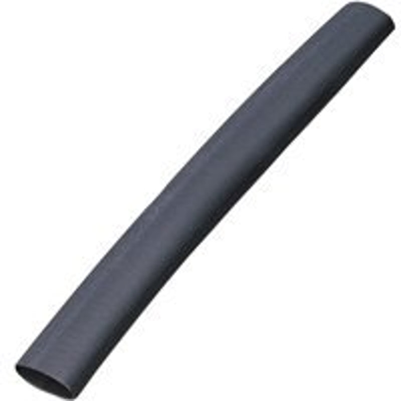 Heat Shrink Tubing, 1/8 to 1/16 in Dia, 4 in L, Polyolefin, Black HST-125
