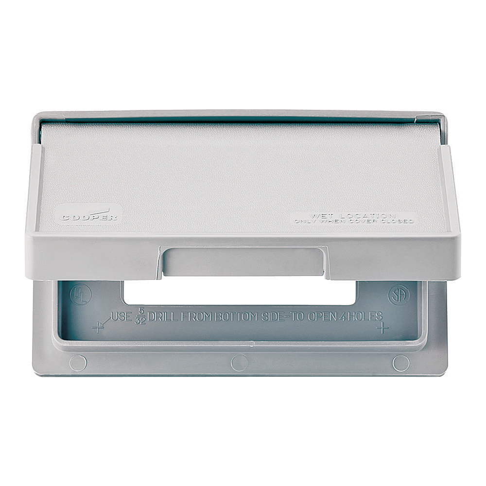 CVR RECEPTACLE 1-GNG GRY