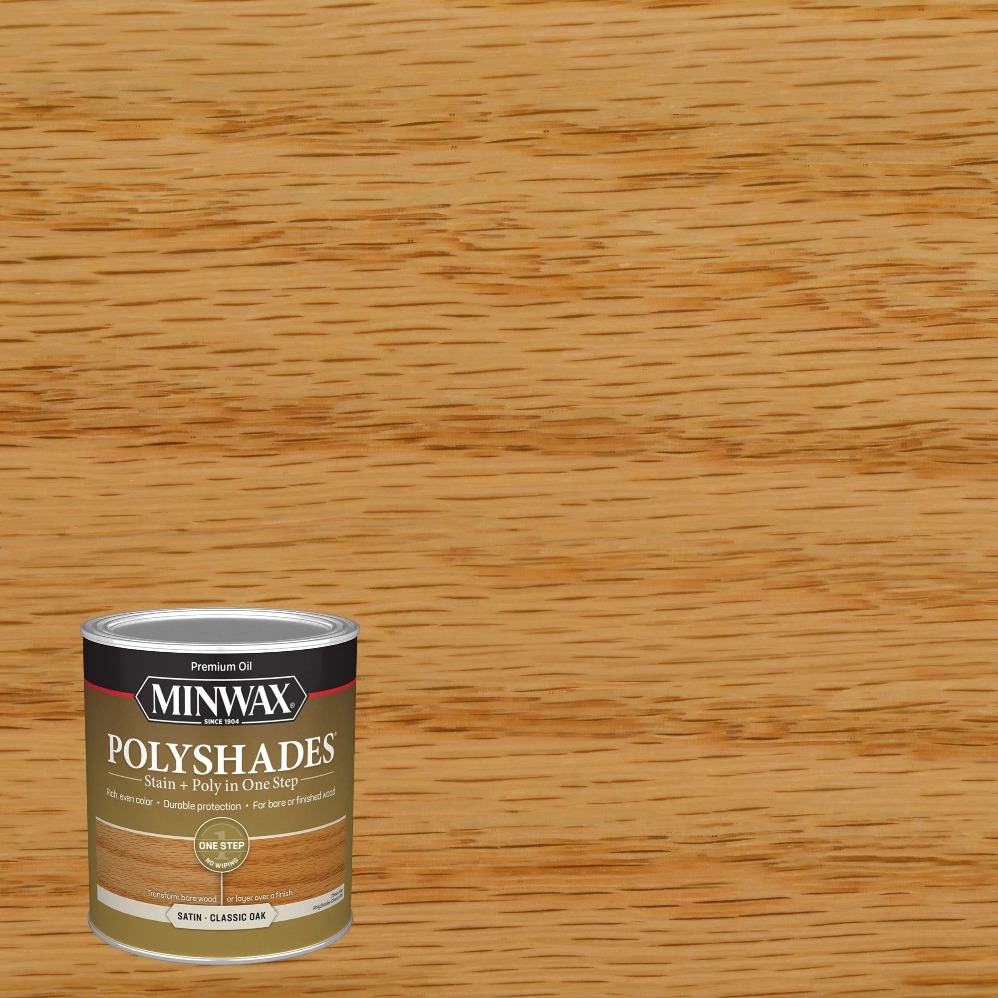 Interior Stain + Polyurethane 236ml, Satin Classic Oak