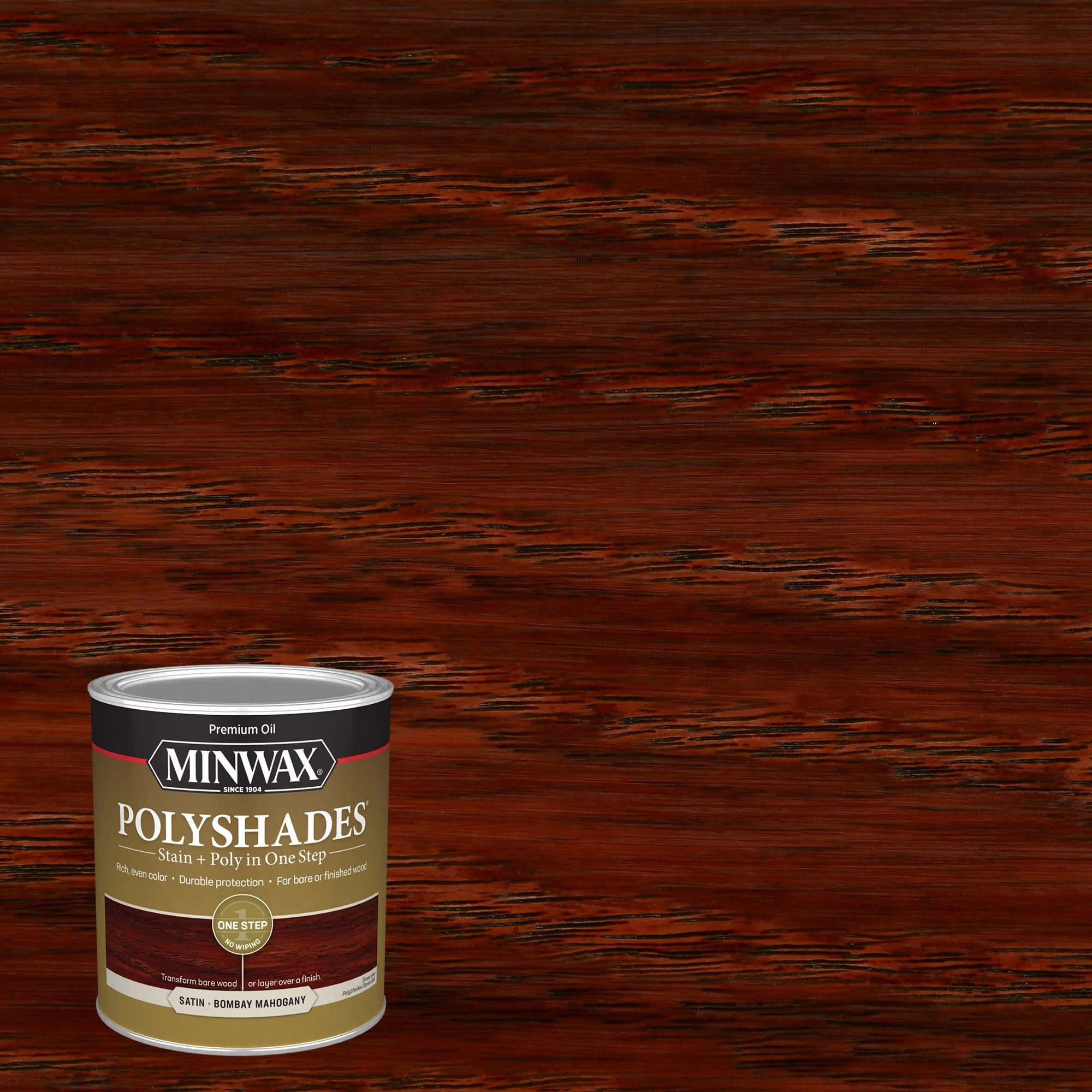 Interior Stain + Polyurethane 236ml, Satin Bombay Mahogany
