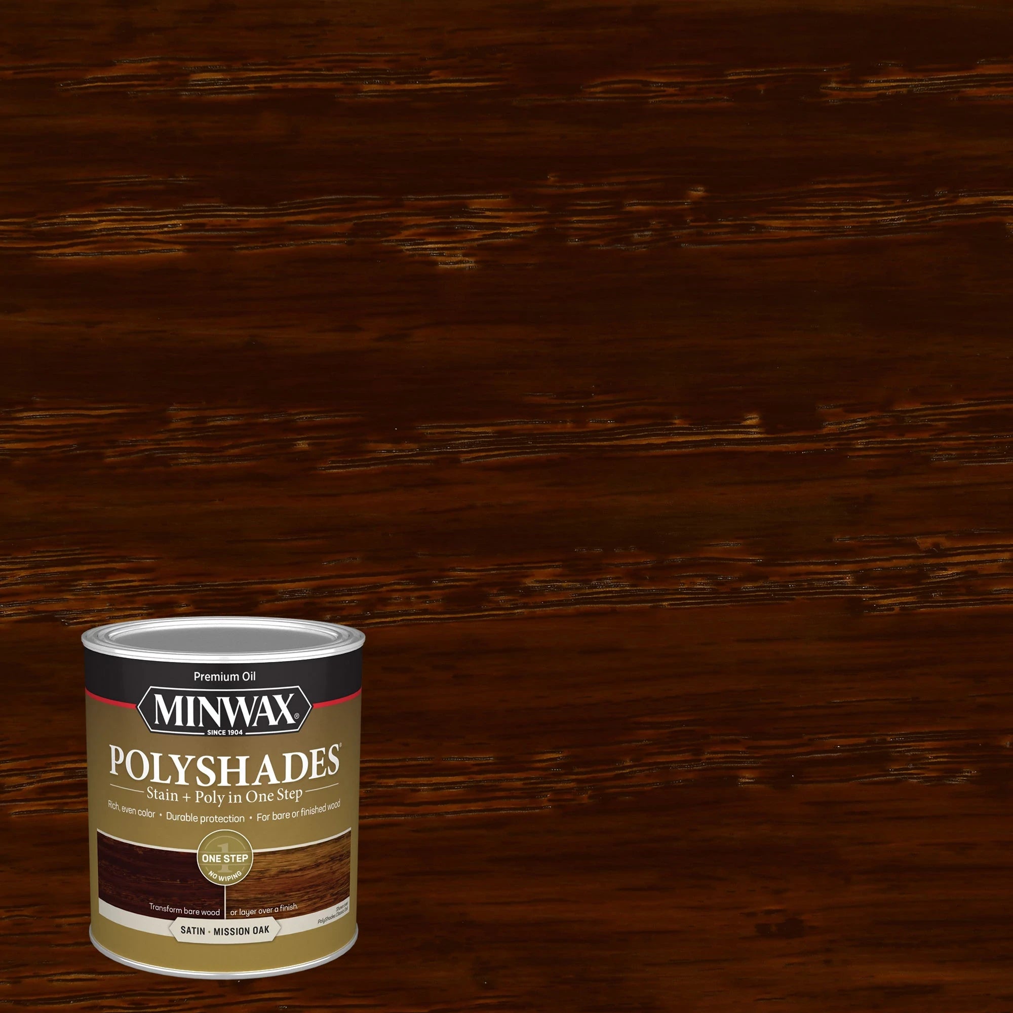 Interior Stain + Polyurethane 236ml, Satin Mission Oak