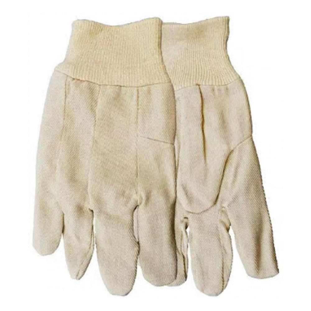 Cotton Canvas Gloves White 8 oz Size:Large