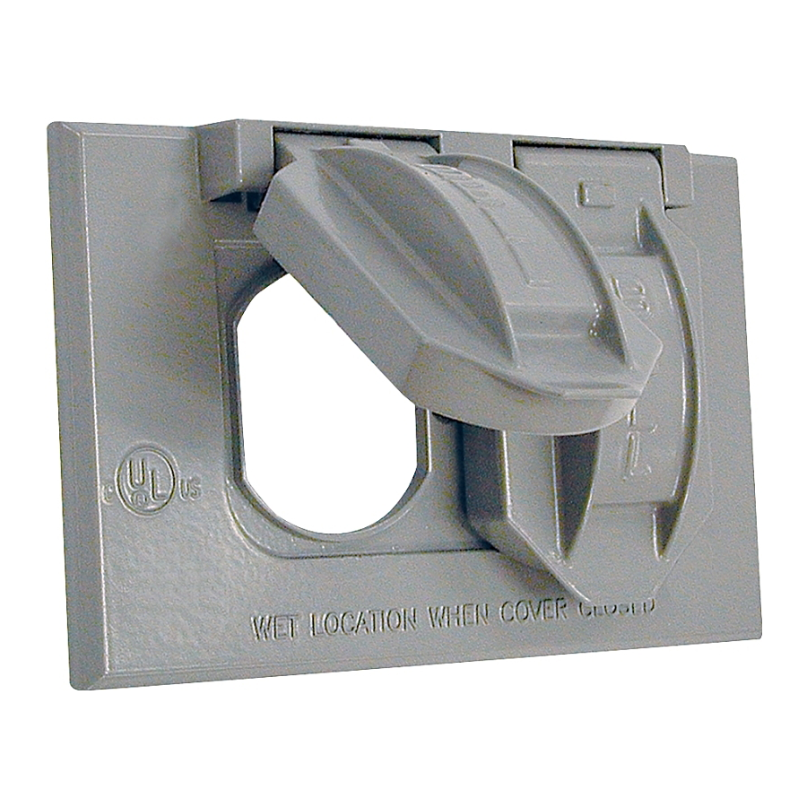 4-9/16"x2-3/4" Weatherproof Drevice Box Cover, Grey