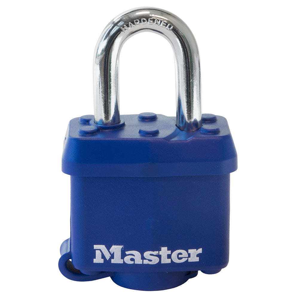 PADLOCK 4PIN TUMBLER BLU COVER
