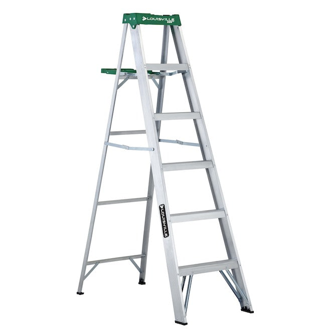 Step Ladder, 6 foot, Aluminum, Grade 2 (225 pounds)