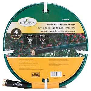 5/8"x25' Medium Duty 4Ply Garden Hose