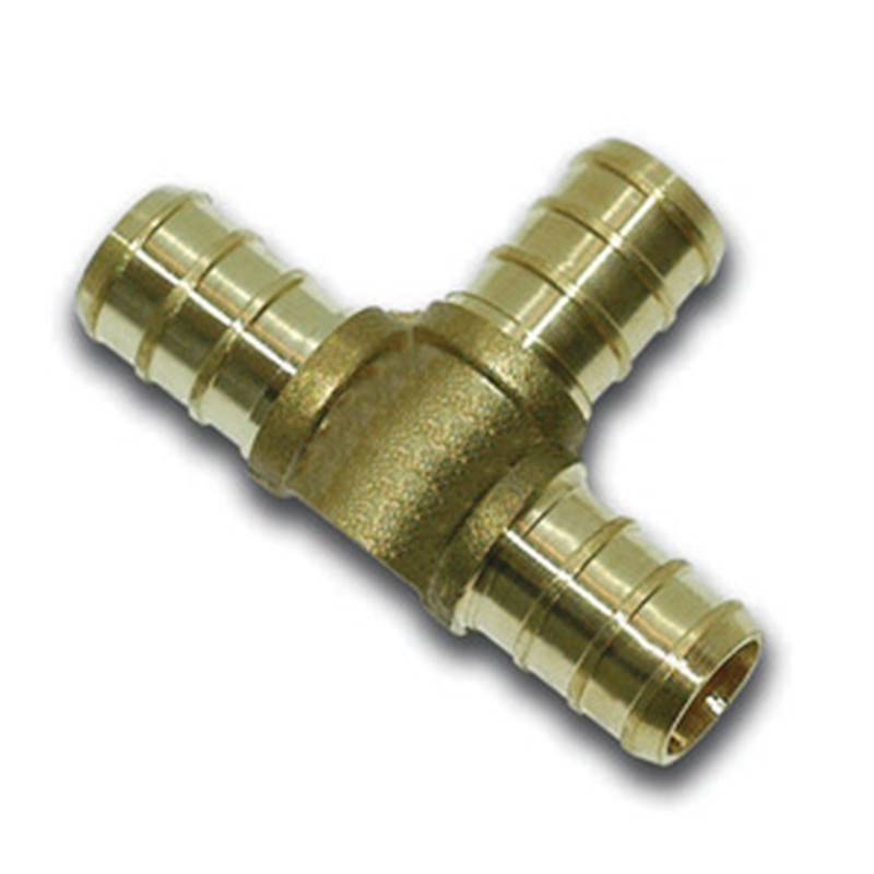 1/2" Pex Pipe Tee, Brass