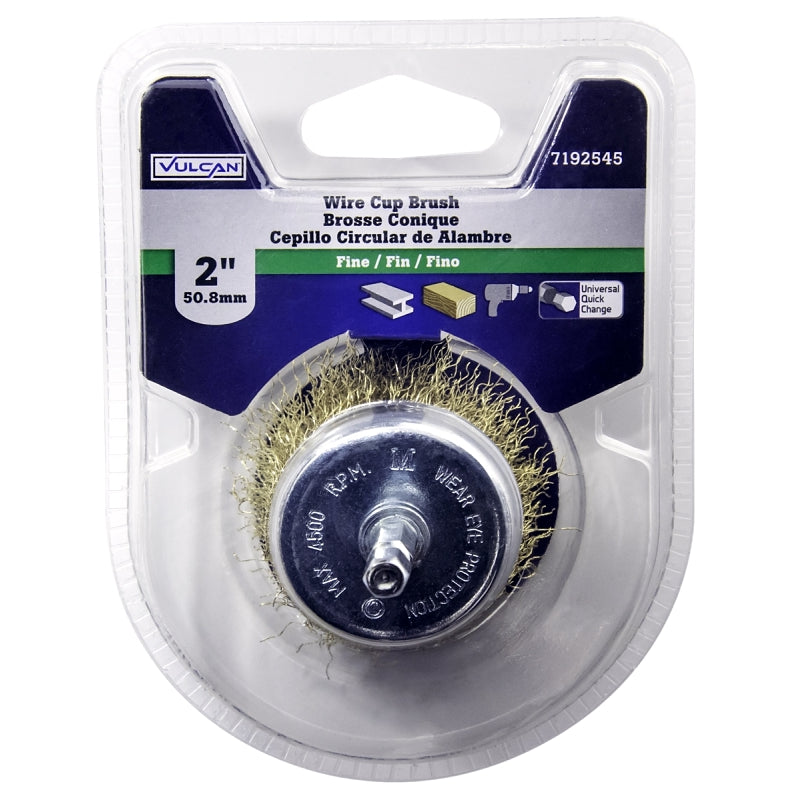 2" Fine Brush Cup w/ 1/4" Shank