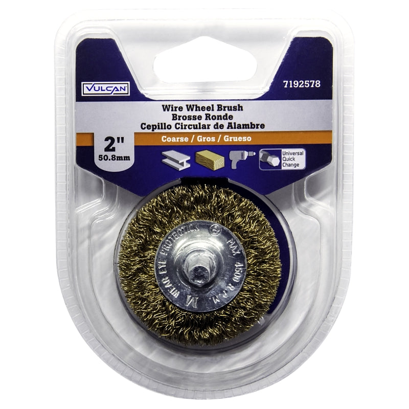 2" Course Wheel Brush w/ 1/4" Shank