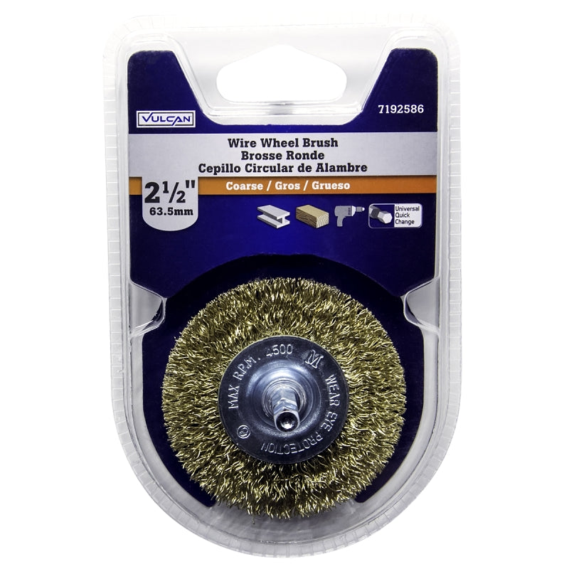 2-1/2" Course Wheel Brush w/ 1/4" Shank