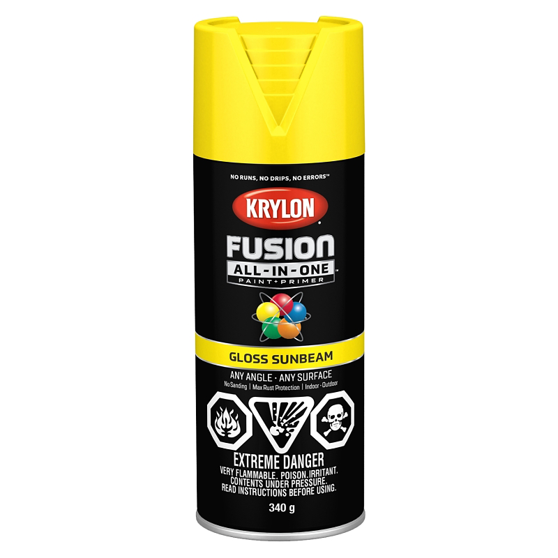 Fusion All-in-One Spray Paint, Gloss Sunbeam 12OZ