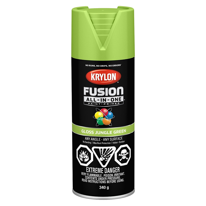 Fusion All-in-One Spray Paint, Gloss Jungle Green 12OZ