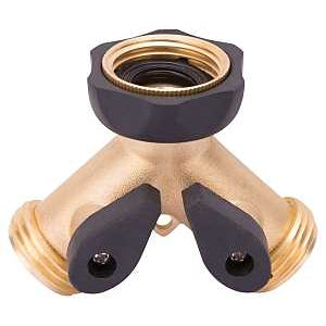 Two Way Brass Hose Connector