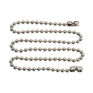 14" Beaded Chain Plug, Nickel Plated