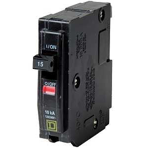 15A Square D Single Pole Circuit Breaker