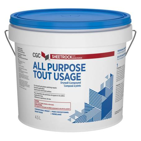 All Purpose Drywall Compound, Ready-Mixed, 4.5L