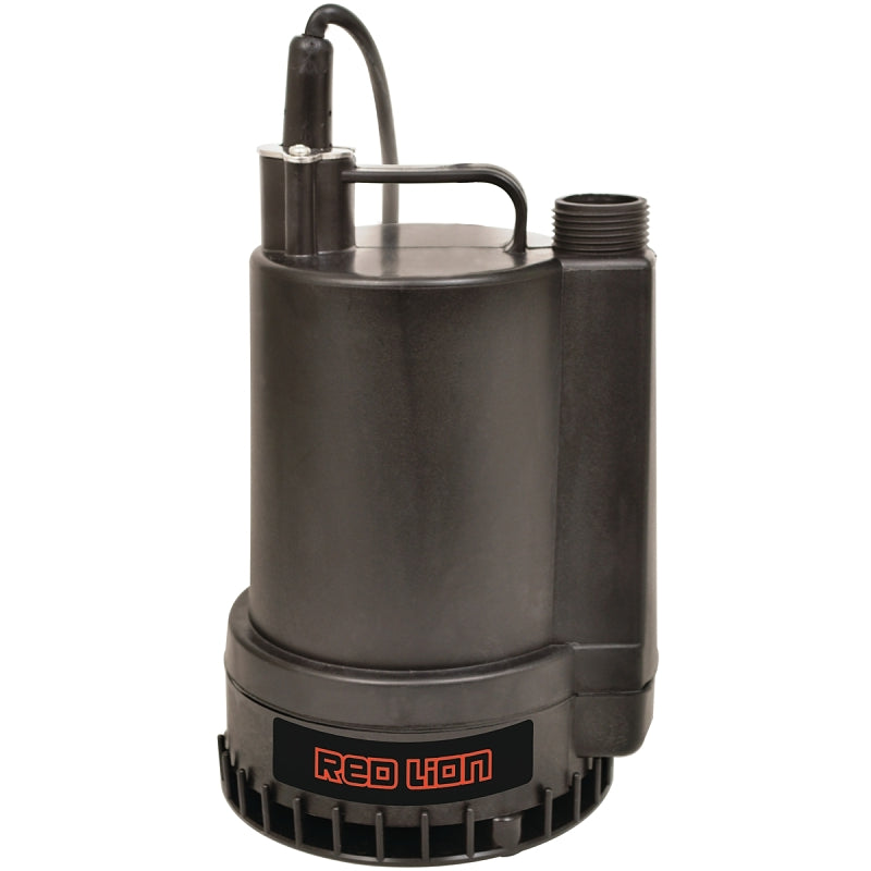 Submersible Utility Pump 1/6 hp 26 ft Max Head, 1300 gph