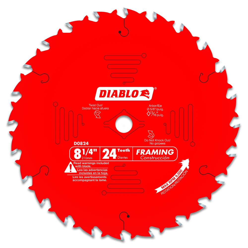8-1/4" 24 Tooth Framing Saw Blade