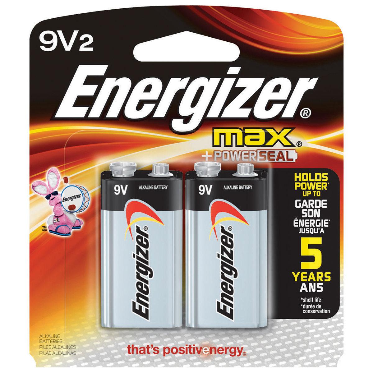 BATTERY MAX 9V ALKALINE 2PK