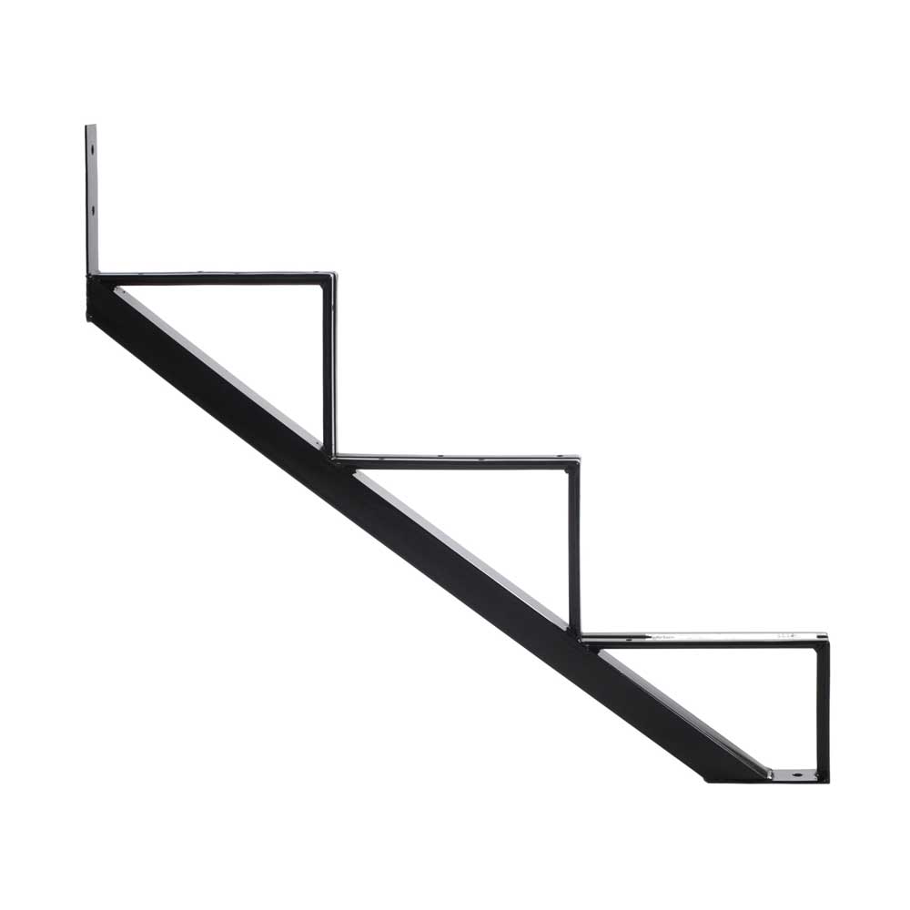 3 Step Steel Stair Frame, Black