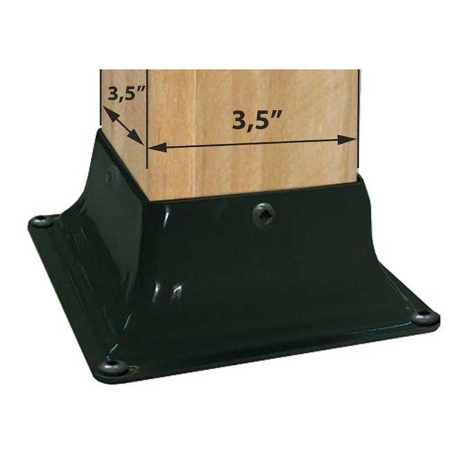 4"x4" Pylex BASE44 Base, Black