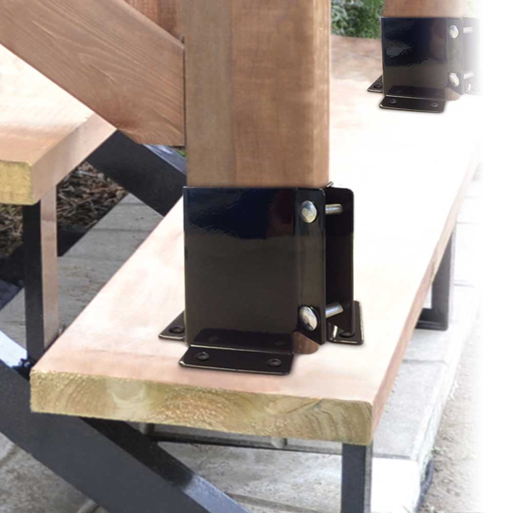 6"x6" Bolt Down Base 13061, Black