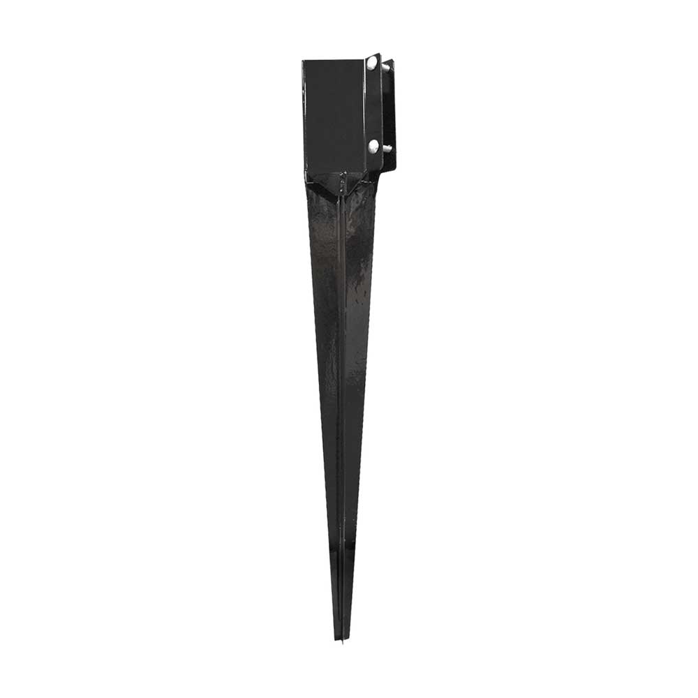 4"x4" Ground Spike, Black