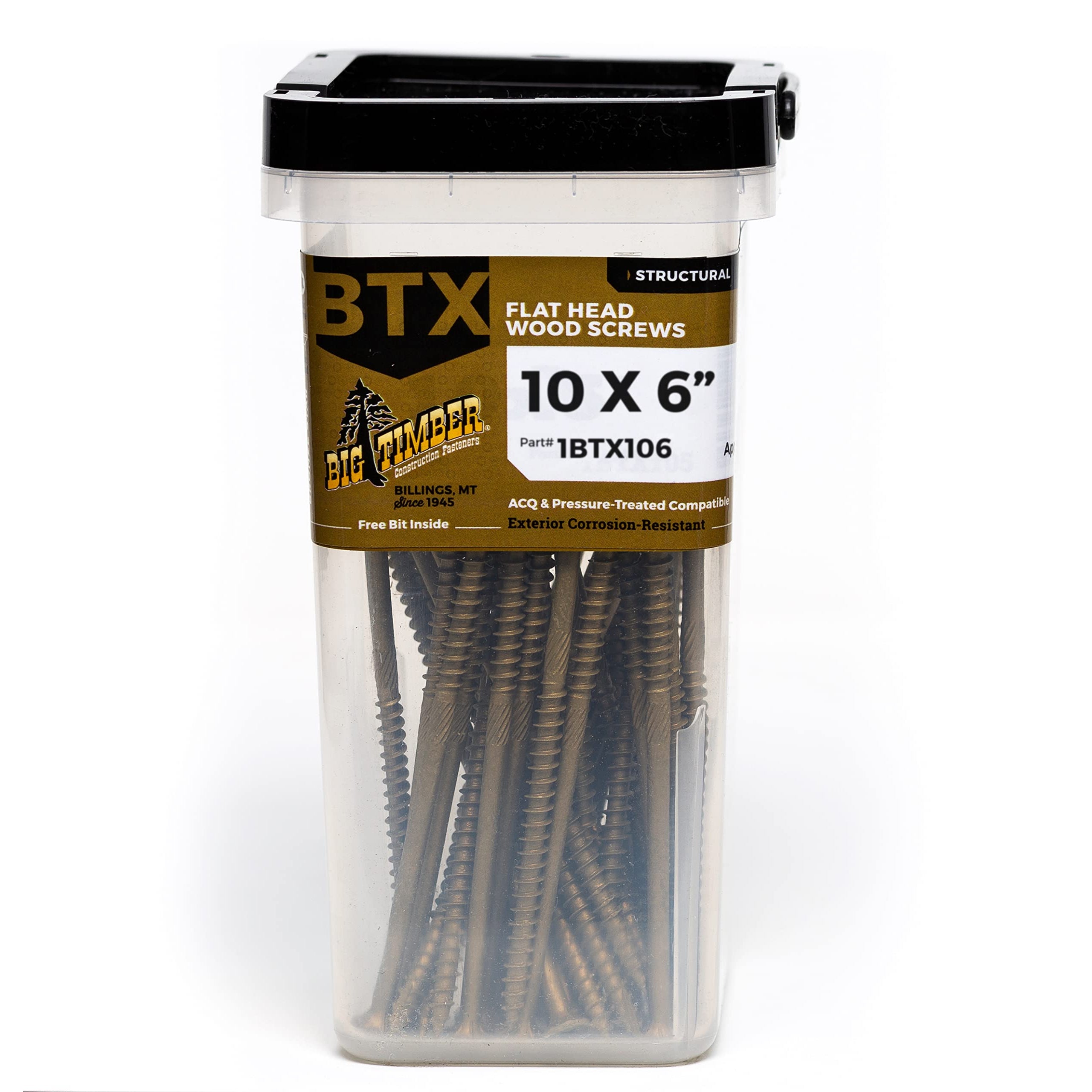 1# Bucket 10 x 6" Bronze Robertson® Flat Head (33/Bucket)