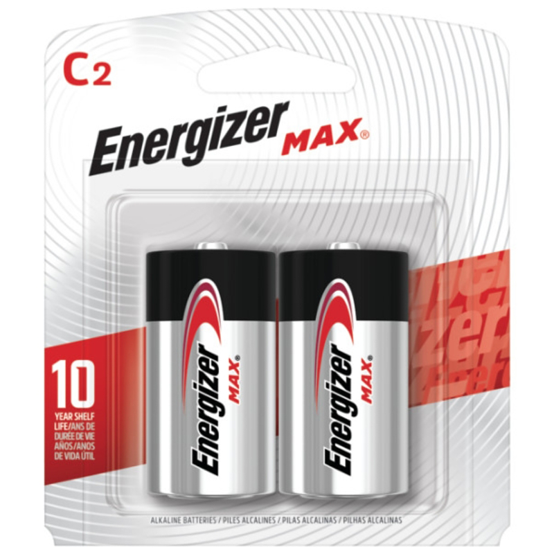 BATTERY MAX C ALKALINE 2/PK