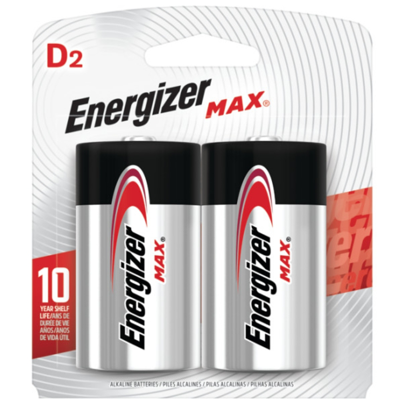 BATTERY MAX D ALKALINE 2PK