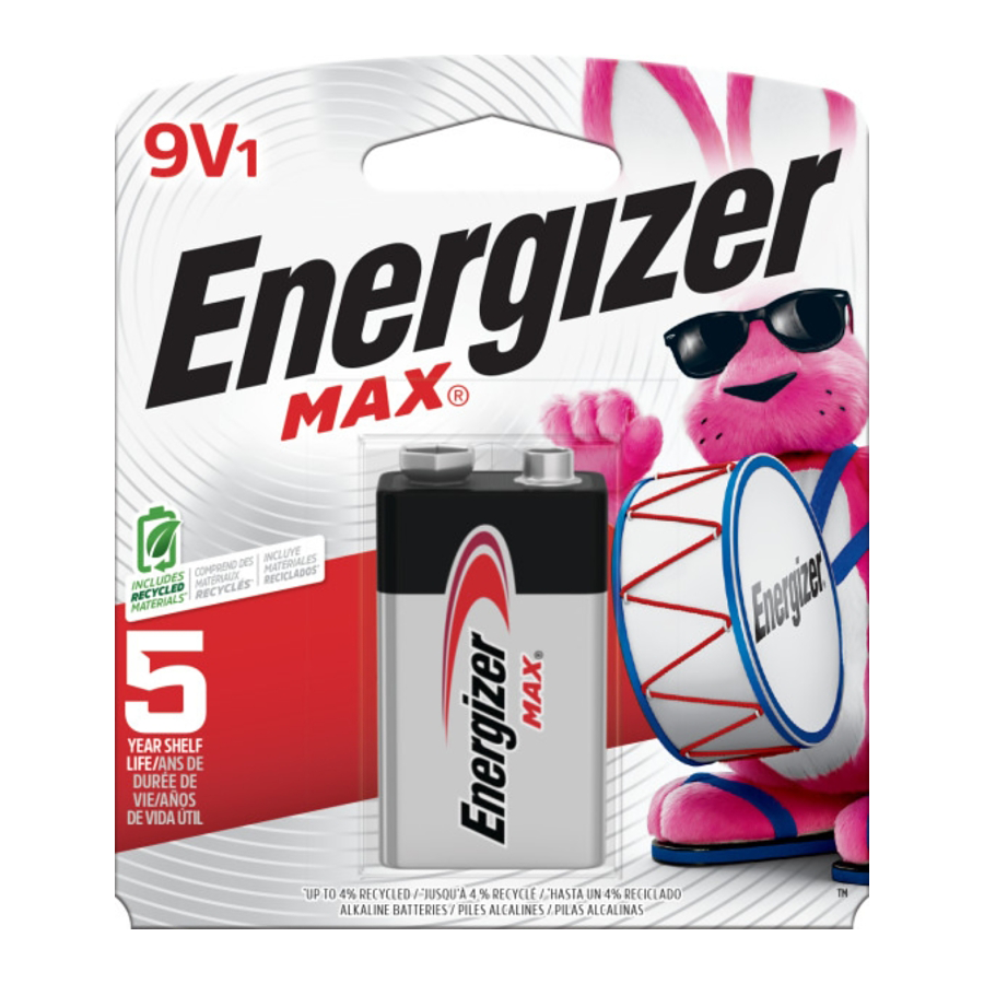 9V Alkaline Battery (1 Pack)