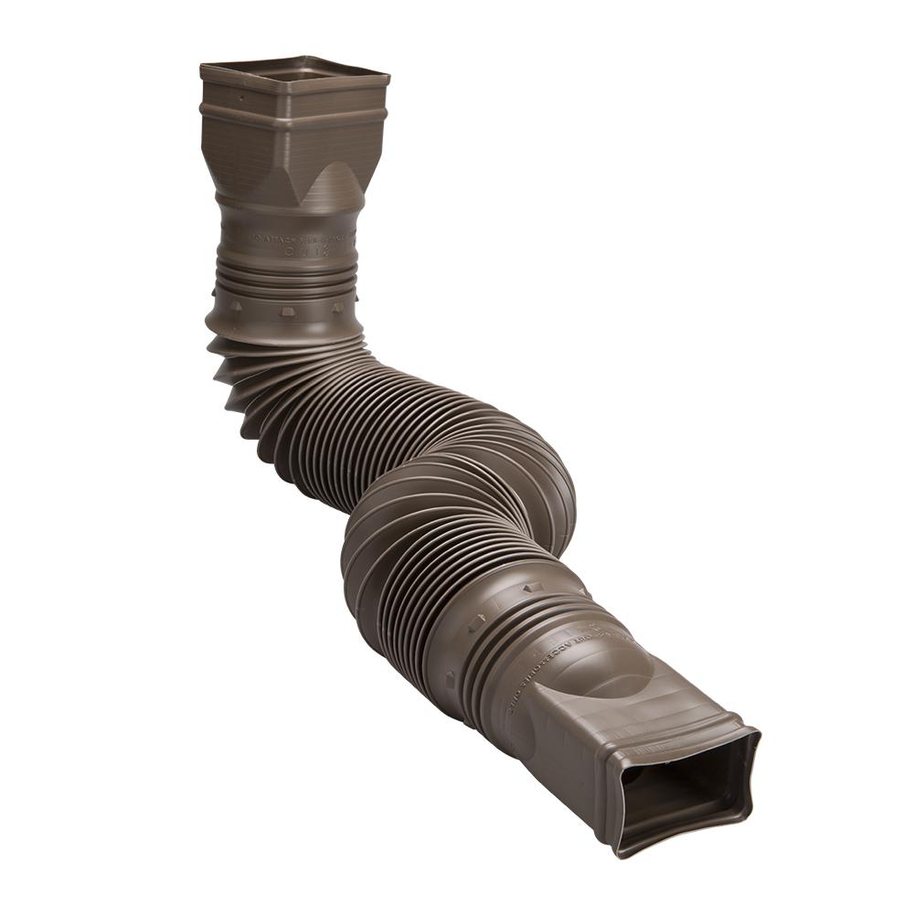 Flex-A-Spout Downspout Extender, Brown