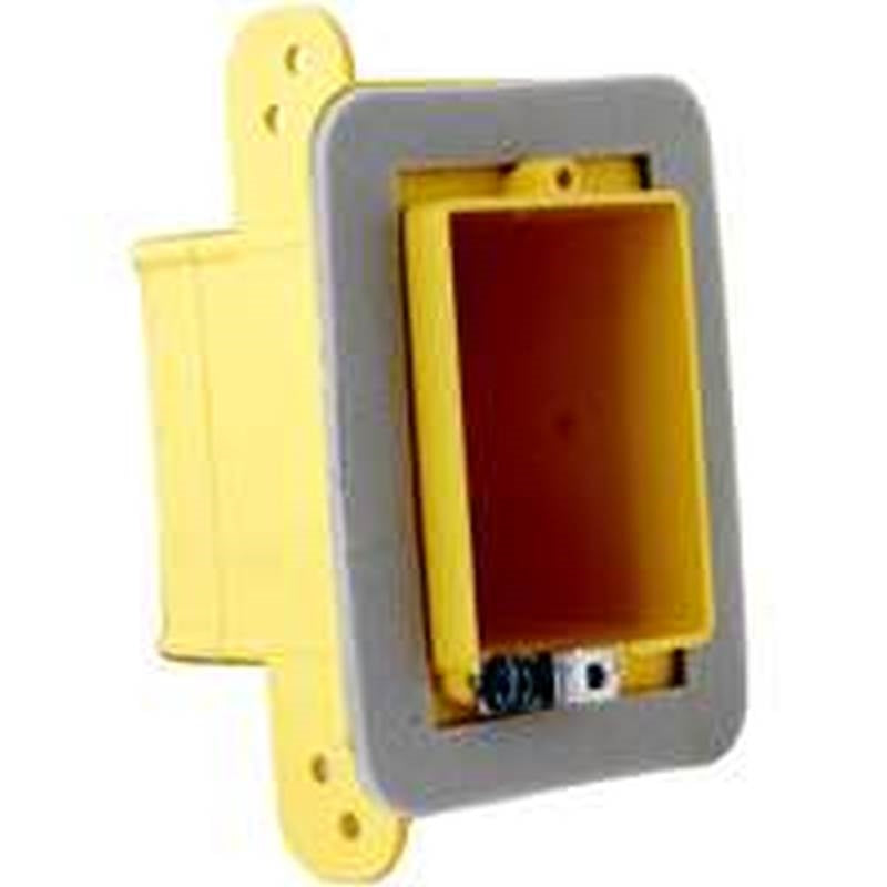 1 Gang Polycarbonate Vapour Barrier Electrical Box Yellow
