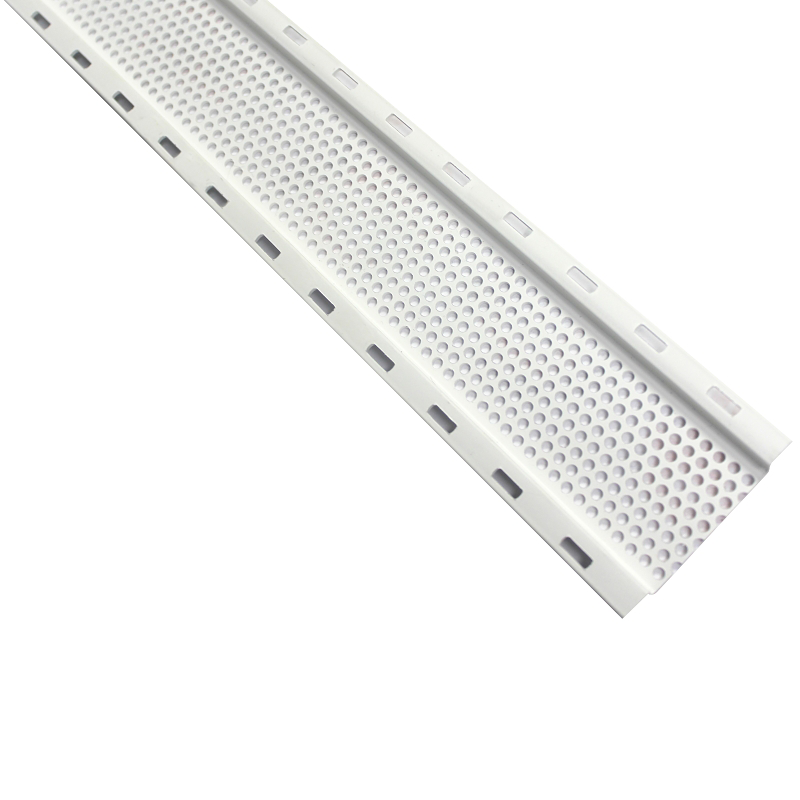 2"x8' Plastic Vented Soffit Strip, White