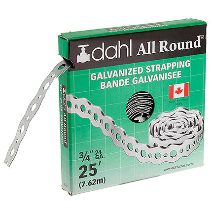 STRAP GALV STL 24GA 3/4INX25FT