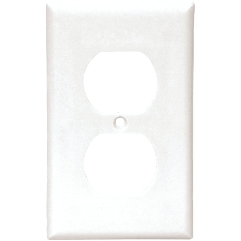 1 Gang Wall Plate Duplex Recept, White (1/Pack)