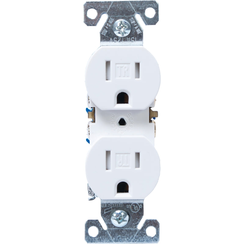 Duplex Receptacle, White