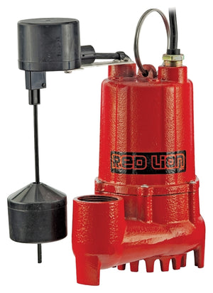 Sump Pump, 1-Phase, 4.4 A, 115 V, 1/3 hp, 1-1/2 in Outlet, 25 ft Max Head, 3350 gph, Cast Iron