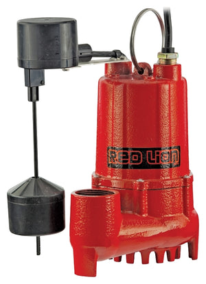 Sump Pump, 1-Phase, 5.3 A, 115 V, 1/2 hp, 1-1/2 in Outlet, 28 ft Max Head, 4300 gph, Cast Iron