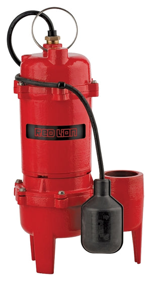 Sewage Pump, 1-Phase, 9 A, 115 V, 1/2 hp, 2 in Outlet, 22 ft Max Head, 5600 gph, Cast Iron