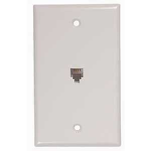 1 Gang Wall Plate Modular Telephone, White