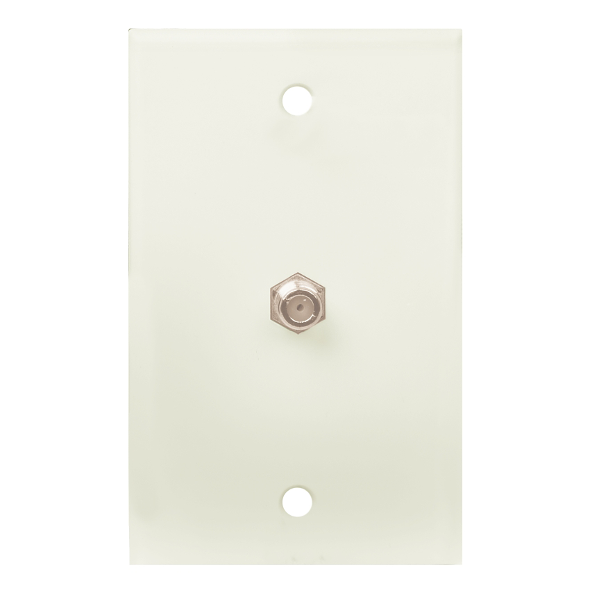 1 Gang Wall Plate Coaxial, White