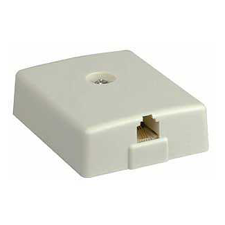 Phone Jack Adapter, White