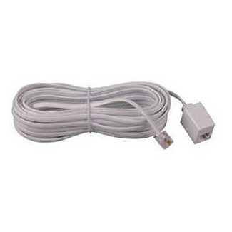 25' Jack Phone Cord, White