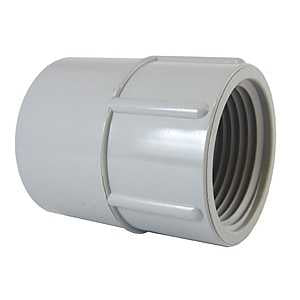 1" PVC Female Conduit Adapter, Grey