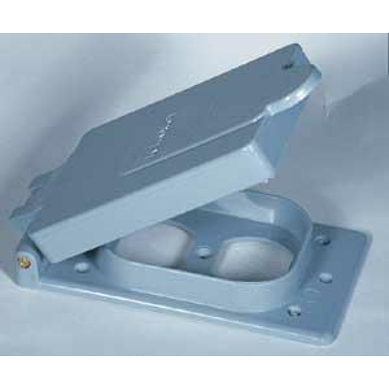 Weatherproof Duplex Receptacle Cover, Grey