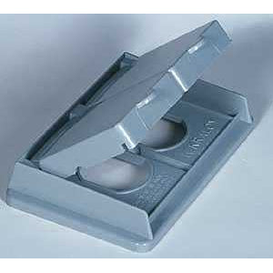 20037 PVC 1 Gang Duplex Receptical Cover, Grey